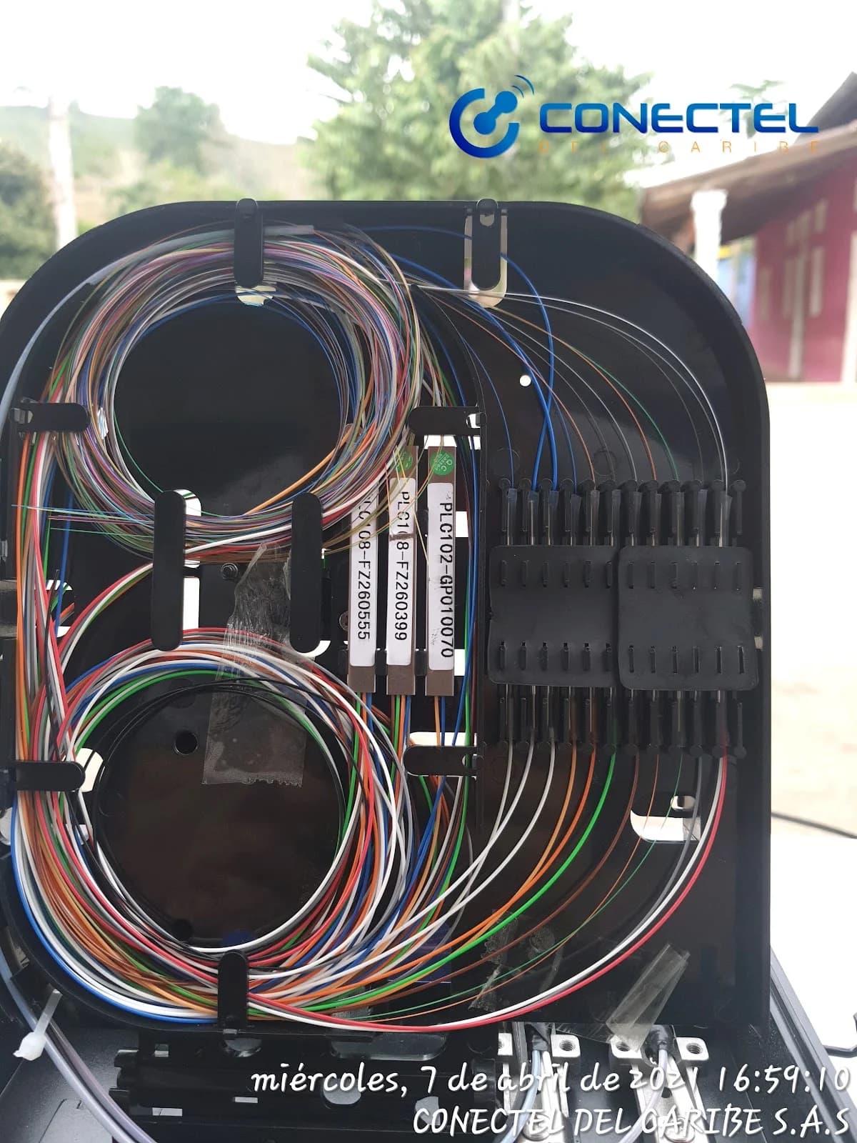Caja de distribución y cableado técnico de Conectel